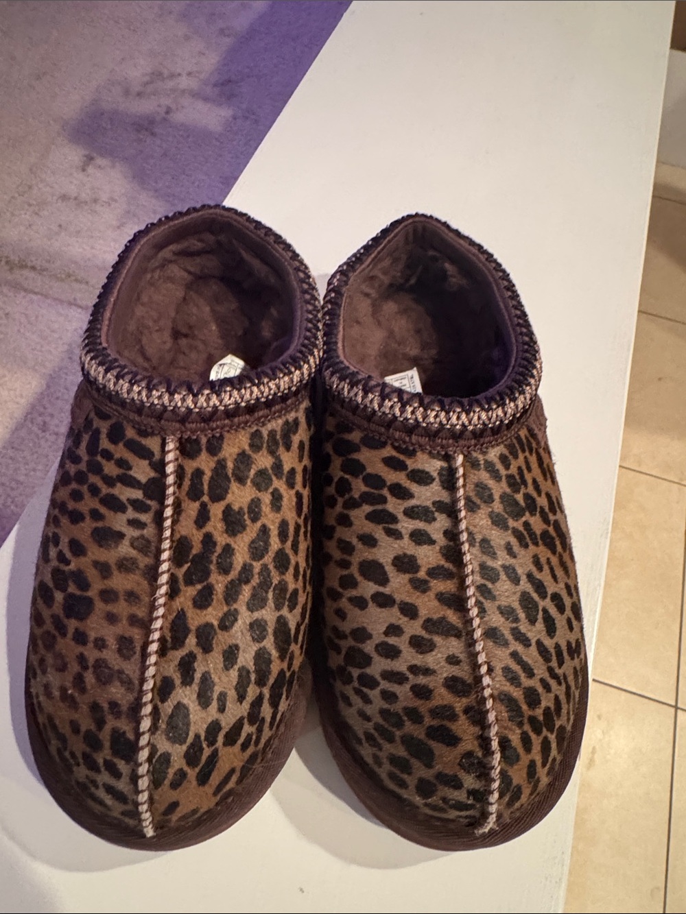 UGG Tasman Caspian Mule in leopard print
